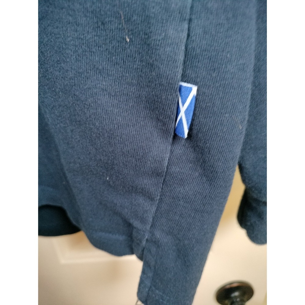 Rugby Nations Scotland Rugby Shirt Mens Large Navy White Thistle Crest Long Sl. - Picture 10 of 13